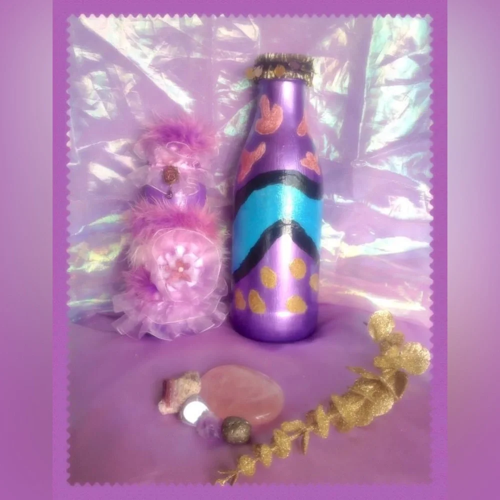 Hand Crafted Psychedelic Art The Hendrix Experience Gypsy Bottle (Glass) - Picture 4 of 6